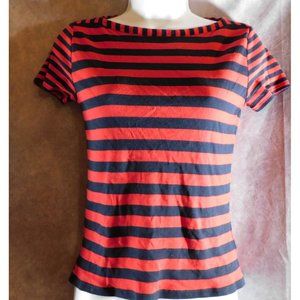 Chaps Black And Red Striped Shirt